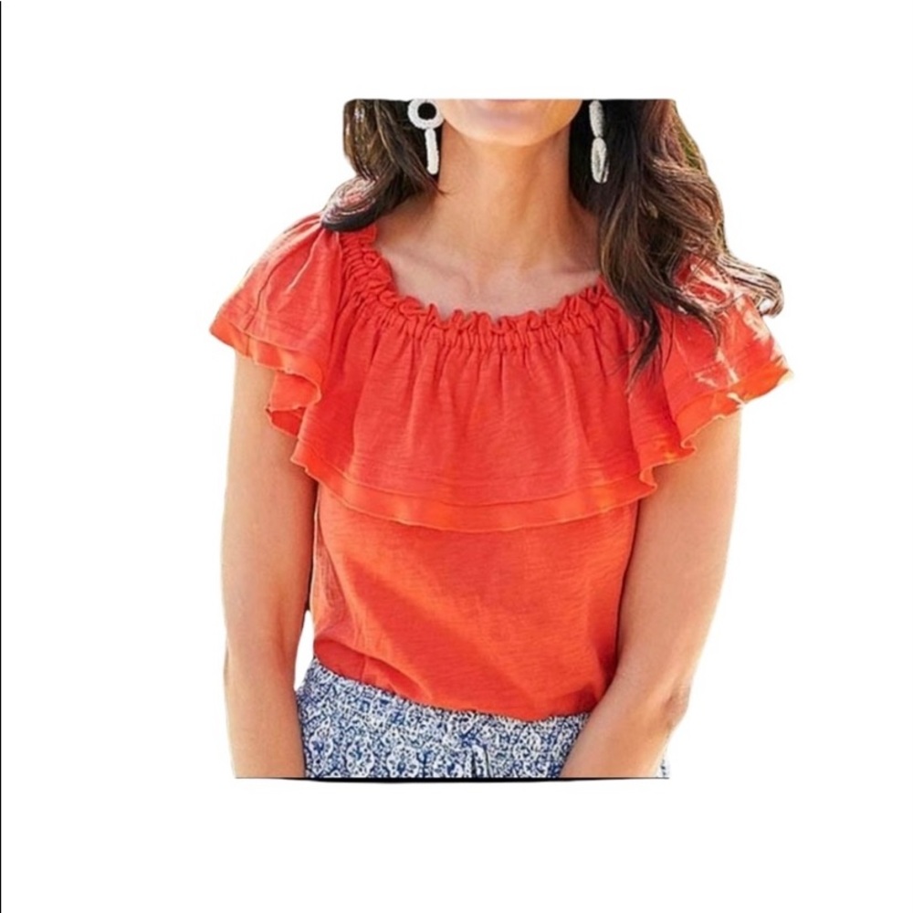 Matilda Jane Everything I See Orange Off Shoulder Top